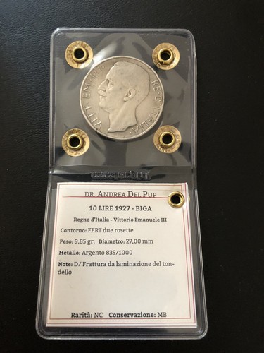 Italia lire 1927 errore - lire,