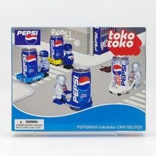 Pepsiman Tokotoko Can Helper 🥤 Pepsi Promo Figure Giappone 2000 Raro Giocattolo Mai Aperto