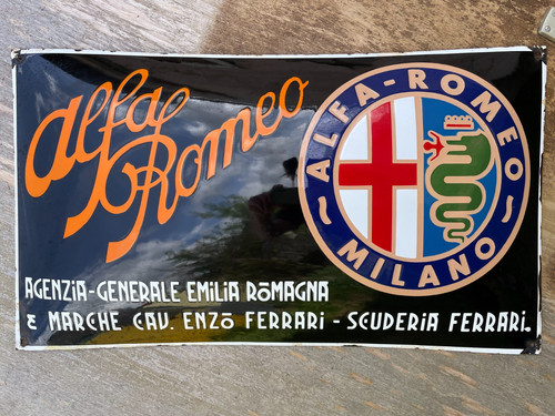 Insegna porcellana alfa - insegna,