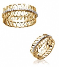 Anello Foglie ZIRCONIO