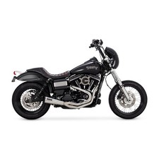 Impianto di scarico 2-1 upsweep in acciaio inox 91-17 dyna Vance & hines