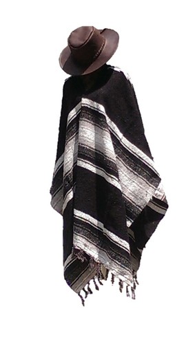 Poncho cappello nero - poncho,