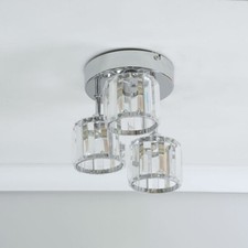 Plafoniera argento 3 gocce
