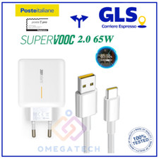 Carica Batterie 65W Originale Realme Ultra Rapido +Cavo Usb-C SuperVooc VCA7GAEH
