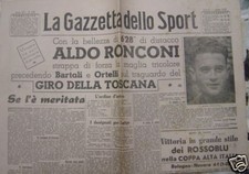 GAZZETTA SPORT 5/8/1946 RONCONI BARTALI [CG1330]