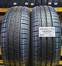 2X GOMME 165 60 14 75H HANKOOK  ESTIVE PNEUMATICI SEMI NUOVE 94% RESIDUO 1656014