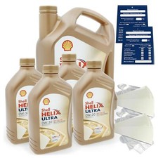 9 Litro Originale Shell Helix Ultra Ect C2/C3 0W30 Olio Porsche C30 Api Sn Set