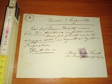 Motta di Livenza (TV) Luigi Baseggio Negoziante Quietanza vendita lastre 1881