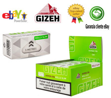 Cartine Giza Verdi Rotoli Extra Fine Slim Rotoli Verde 5 Metri Rullo 20 Rotolini