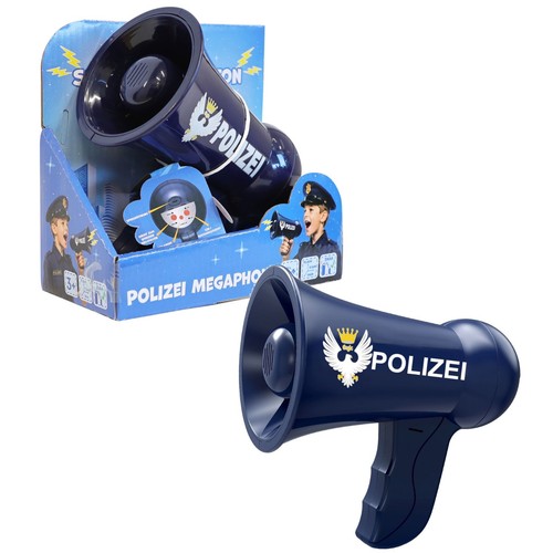 Megafono polizia con suono - con, e