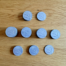 Lotto 58 Monete Italia Lire 10 Spiga anni 50 e 60 circolate Repubblica Italiana