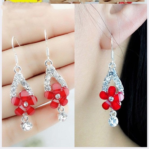 Orecchini goccia con zirconi - a,