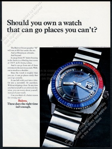 1970 bulova oceanographer - bulova, m