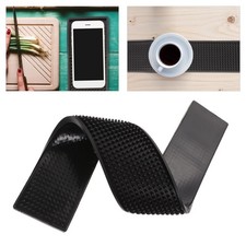 1 Set 2PCS PVC Oblong Bar Tappetini Anti-skid Tabella del servizio bar (nero)