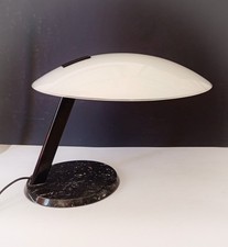 ♥ RARE DESK LAMP PERLA OLUCE VINTAGE DESIGN BRUNO GECCHELIN MARMO VETRO LAMPADA