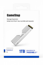 SSD NVMe M.2 PCIe Gen 4x4 1TB con dissipatore per PS5/PC 7400MB/s - Nuovo