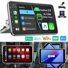 KAM 8-Core 4G 10.1" Autoradio Carplay 6+128G Android 13 1 DIN Schermo Girevole