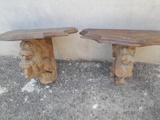 COPPIA MENSOLE INTAGLIATE CON