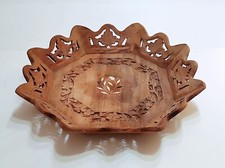 Centrotavola antico in legno intagliato svuota tasche indiano etnico vintage