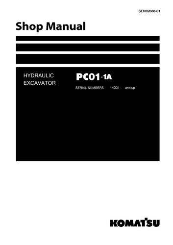 Komatsu pc01 workshop - pc01-1,
