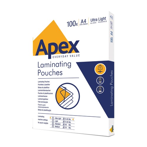 Fellowes apex pouches - apex, a4
