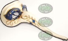 MASCHERA VENEZIANA BECCO Medico della peste naso lungo colore bianco avorio blu