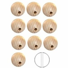 10 Sfere in legno di cm 4 con foro passante - Palle grezze forate - Da decorare