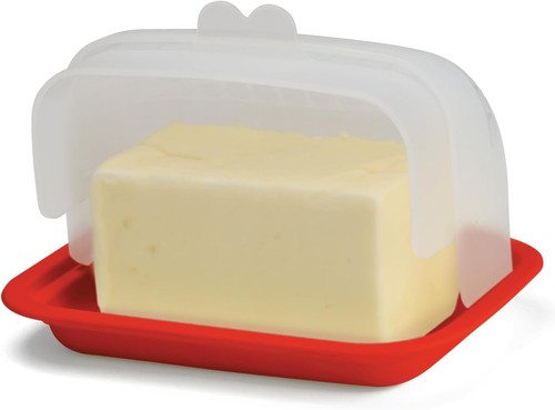 Burriera con coperchio bianca