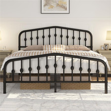 Struttura Letto Matrimoniale Moderno in Metallo Con Testiera Rete a Doghe per Ca