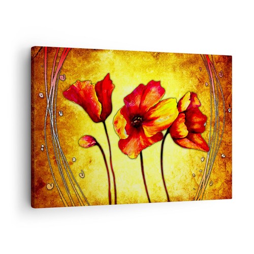 Quadro tela 70x50cm fiori - su,