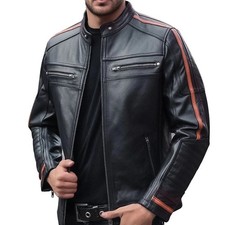 Giacca Motociclista Uomo Pelle