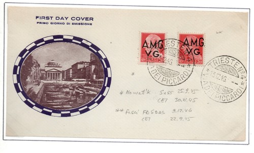 Amg storia postale fdc - vg,, postale,