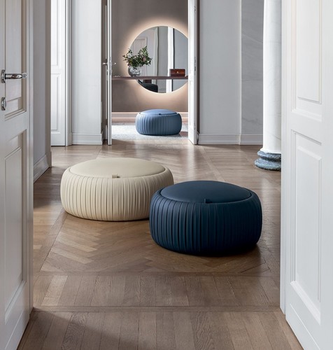 Pouf contenitore plisse - contenitore, plisse'