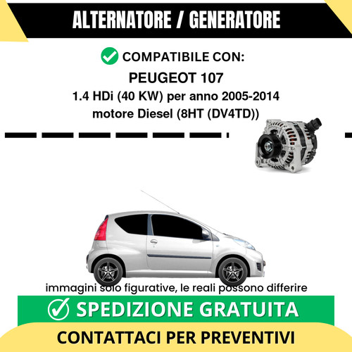 Alternatore peugeot 107 4 - alternatore,