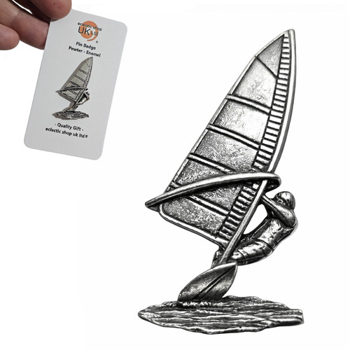 Windsurfer pin badge pewter - windsurfer,