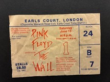 Pink Floyd The Wall Live  Ticket 1981