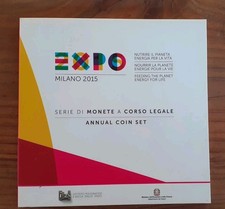 Serie divisionale Zecca monete in euro composta da 9 valori anno 2015 2€ Expo