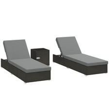 Outsunny Set 2 Sdraio Rattan