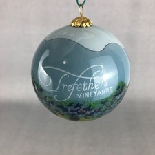 Trefethen Vigneyards NAPA VALLEY CA Decorazione Natalizia Vetro Dipinto a Mano Interno