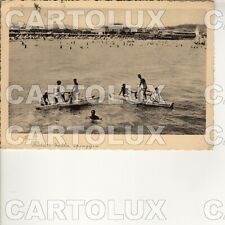 B8743 PESARO URBINO 1939 FANO SALUTI DALLA SPIAGGIA PATTINO PEDALO