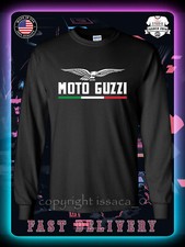 New Moto Guzzi Motorcycles Logo Men's Long Sleeve T-Shirt American issaca Tees