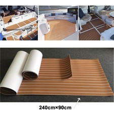Eva Finto Teak Sintetico Marino Barca Tappeto 240cm Moquette Nautica , Marrone