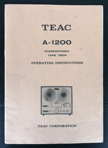 Teac 1200 manuale uso - s-1200,