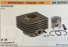 CILINDRO COMPLETO DI PISTONE E SEGMENTI BRUMAR BM007653 AGRIMONDO-TURBINE-CMS 