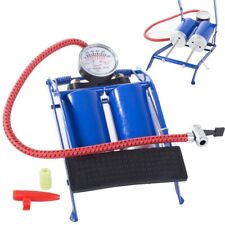 GONFIATORE POMPA A PEDALE DOPPIO CON MANOMETRO, GONFIATORE GOMME, RUOTE, GOMMONI