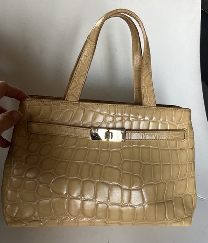 1990s furla croc embossed - 1990s,