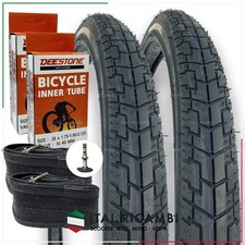 KIT 2 COPERTONI BICI ANTIFORATURA 2 CAMERE D'ARIA 26X1.75 44 559 VALVOLA ITALIA 