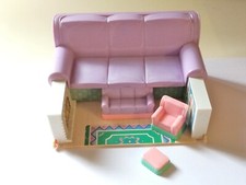 LEWIS GALOOB DOLL HOUSE TOY VINTAGE DIVANO SOFA' POLTRONA CUSCINO secrets places