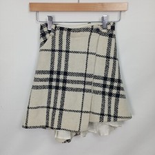 Gonna Burberry in lana bianca fantasia tartan taglia 6 anni da bambina