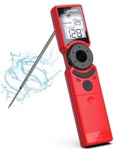 Termometro Carne Digitale - Lettura Super Veloce-Rosso Modalità Personalizzata Grill BBQ Manzo 